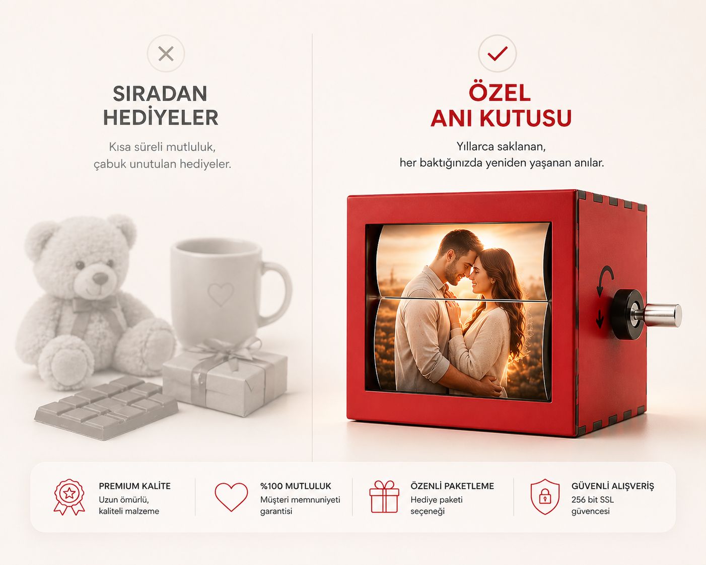 Işıklı Fotoğraf Kutusu (Kişiye Özel Üretim]